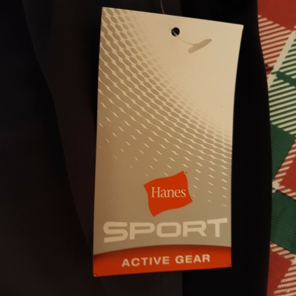 NWT Hanes Sport Active Gear Men Large Gray PantsAdjustable Drawstrings Polyester - Picture 6 of 11
